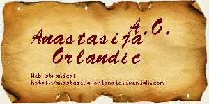 Anastasija Orlandić vizit kartica